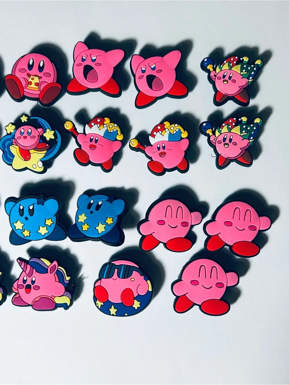 Kirby Shoe Charms Pink Anime Cute Kawaii Sandals Wristband Adults Kids 19 pieces